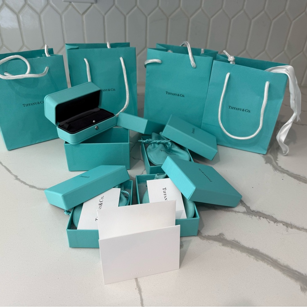 Tiffany & Co. Blue Jewelry Box Set